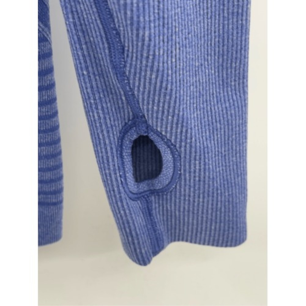 Lululemon‎ Top Swiftly Tech Long Sleeve Women Size 10 Blue Long Sleeve Workout - Picture 4 of 13